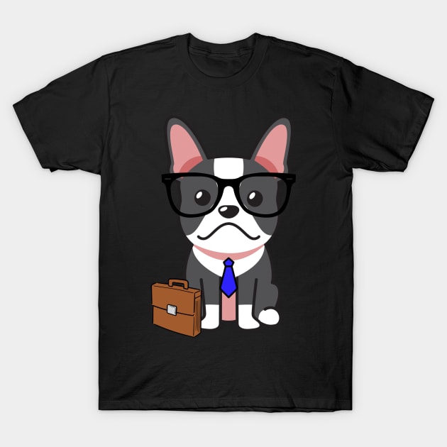 Funny french bulldog is on the way to work T-Shirt by Pet Station